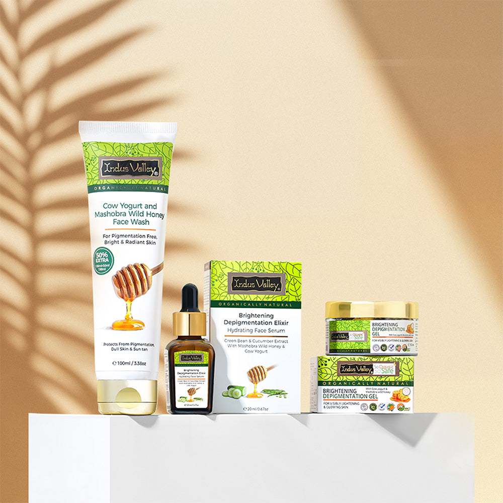 Brightening Depigmentation Gel for Reducing Pigmentation, Dark Spots and Blemishes With Cow Yogurt & Mashobra Honey
