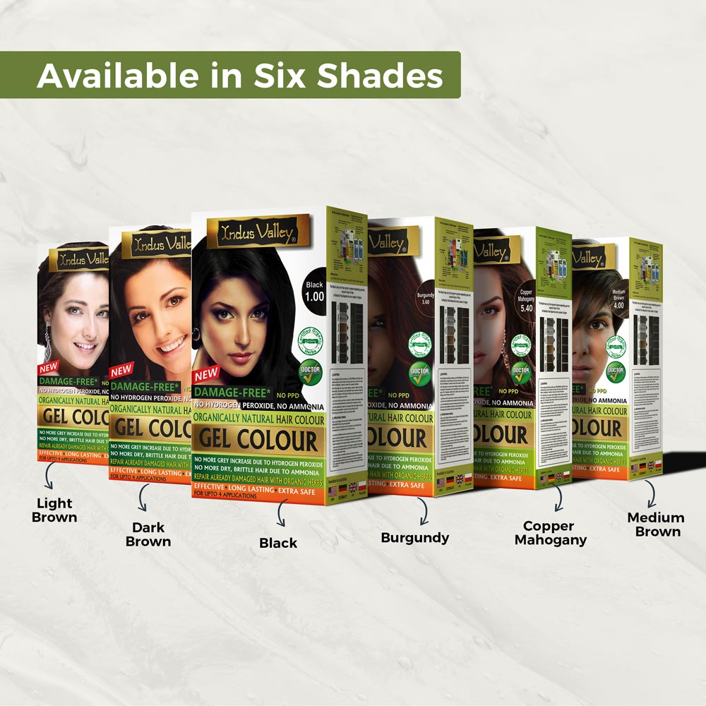 Natural hair colour shades