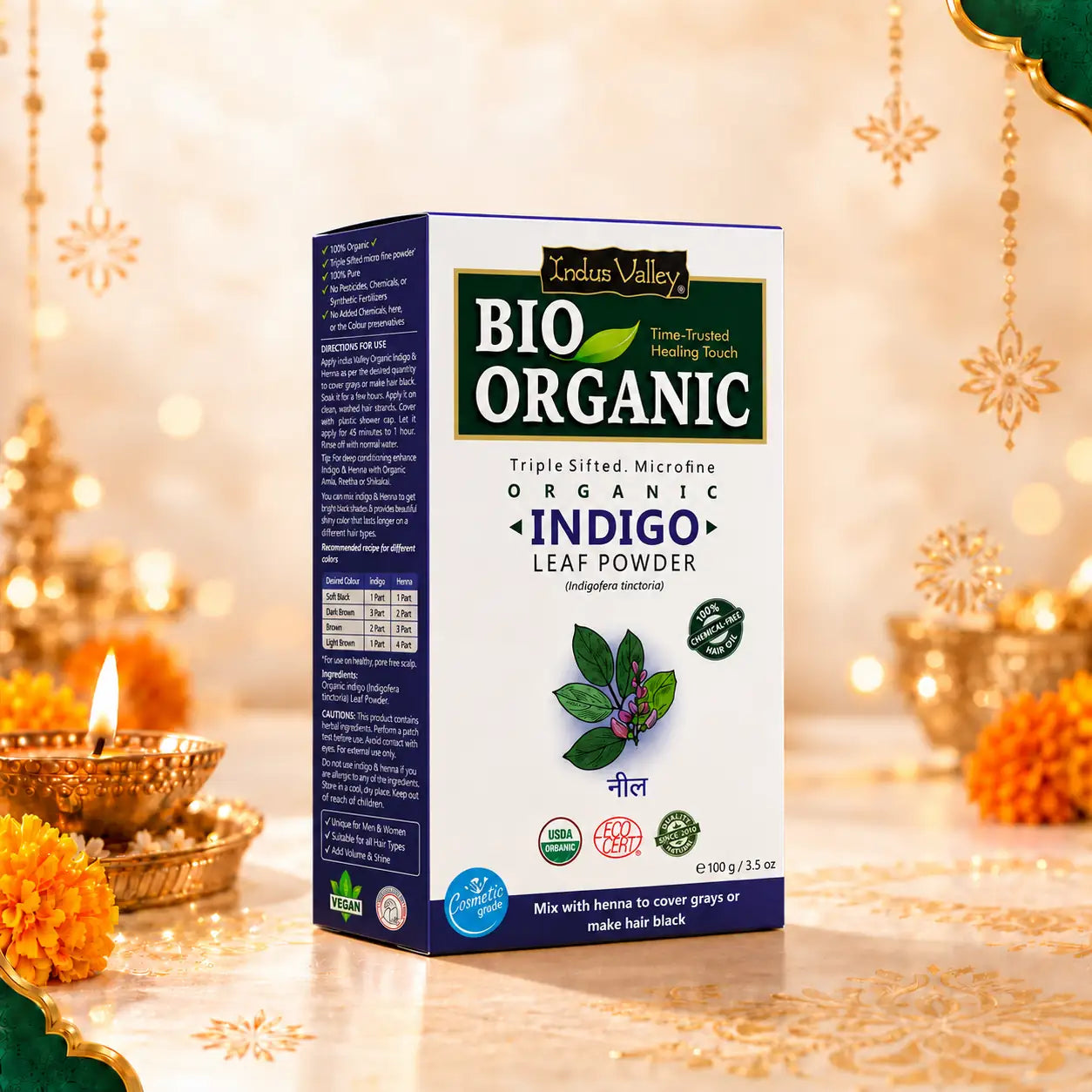 Bio organic Indigo Leaf Powder 100g