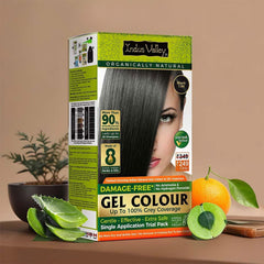 Natural Hair Colour | Trial Pack - Single Use | Damage Free Gel Hair Color For Women & Men | No Harsh Chemicals, Long Lasting, Safe & Gentle I Available in 4 Shades