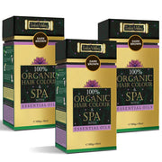 100% Organic Hair Colour & Spa With Essential Oils - Pack of 3