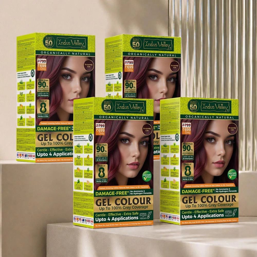 Burgundy hair colour ( Pack of 4 )