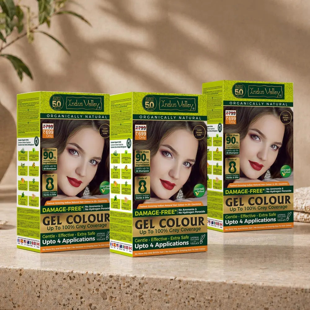 Light brown hair colour - Pack of 3 
