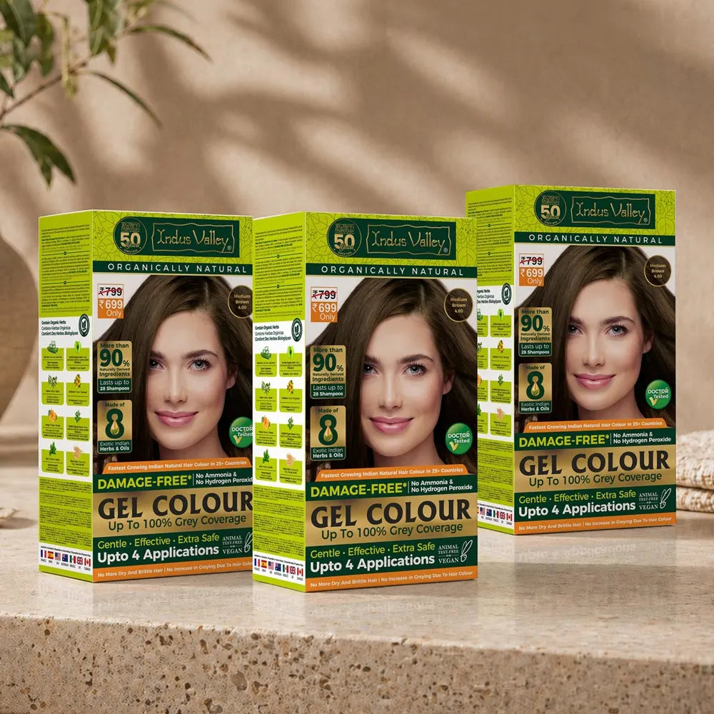 Medium brown hair colour - Pack of 3