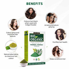 Bio Organic Herbal Henna Powder for Hair - Pack Of 3