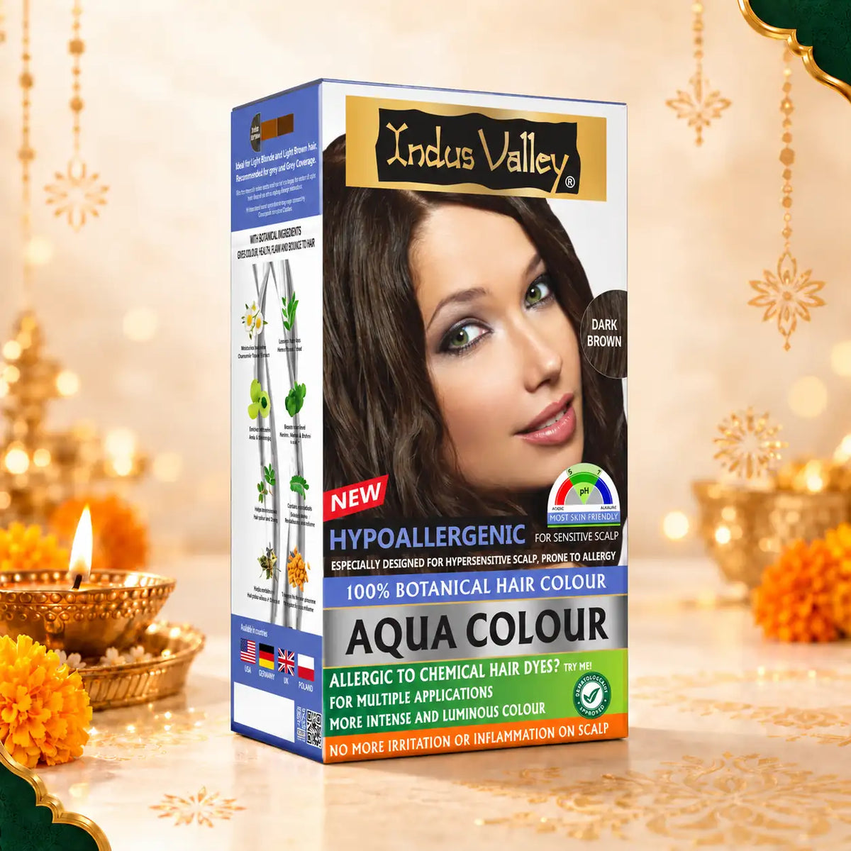 Hypoallergenic  100% Botanical Aqua Hair Colour