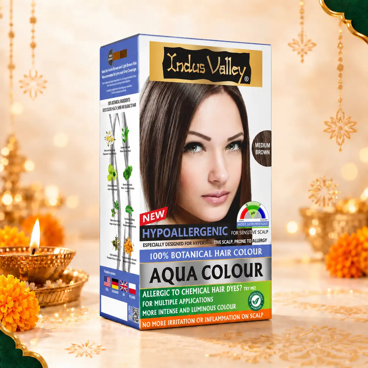 100% Botanical Aqua Colour For Sensitive and Allergy Prone Scalp - Available in 4 Shades