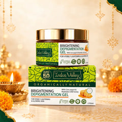 Brightening depigmentation gel for visibly lightening skin
