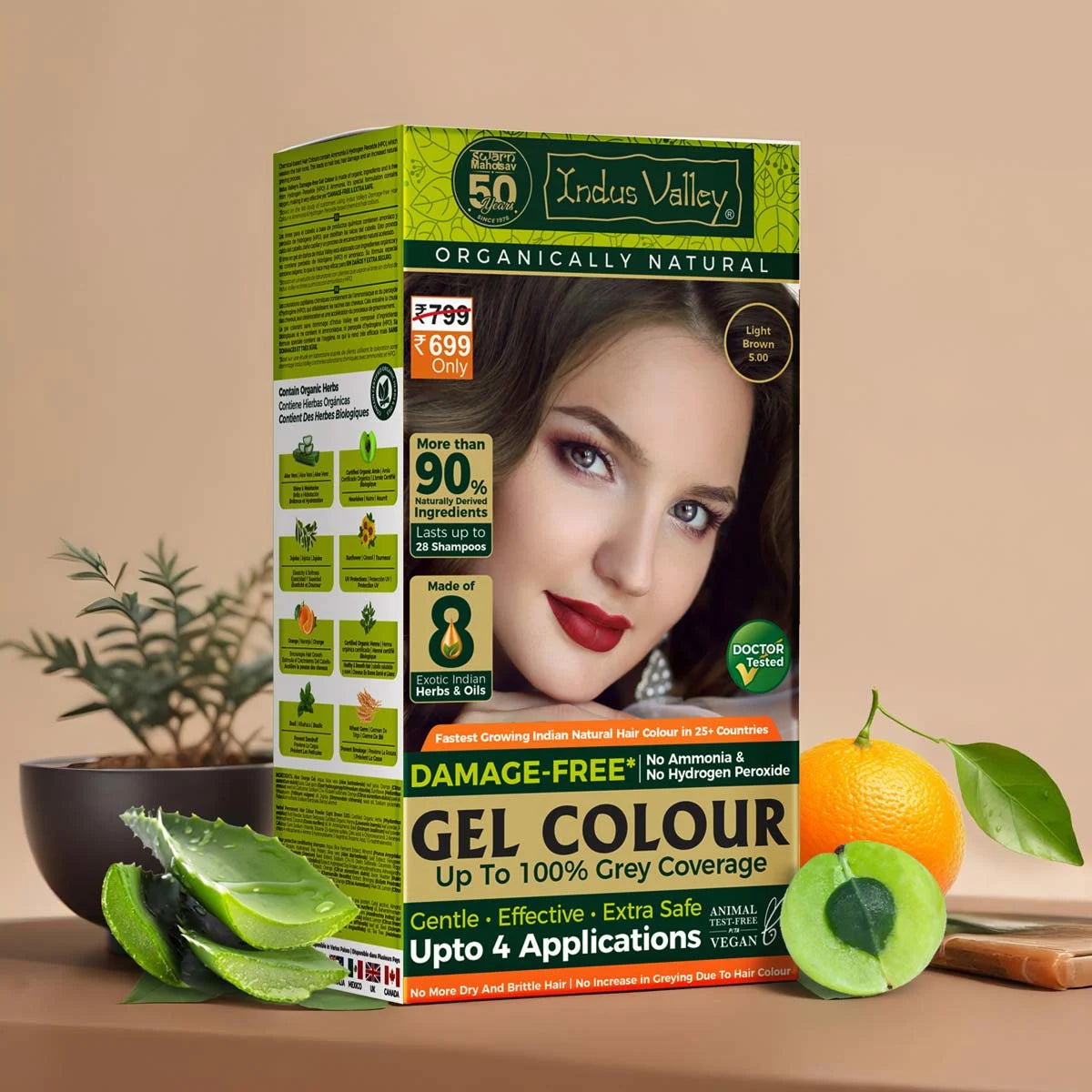 Light brown gel hair color