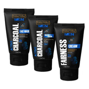 Combo: Men Charcoal Face Wash, Ultra Fairness Cream & Active Charcoal Mask & Scrub (300ml)