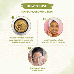 Bio Organic Multani Mitti Powder - Pack of 5 (200gm)