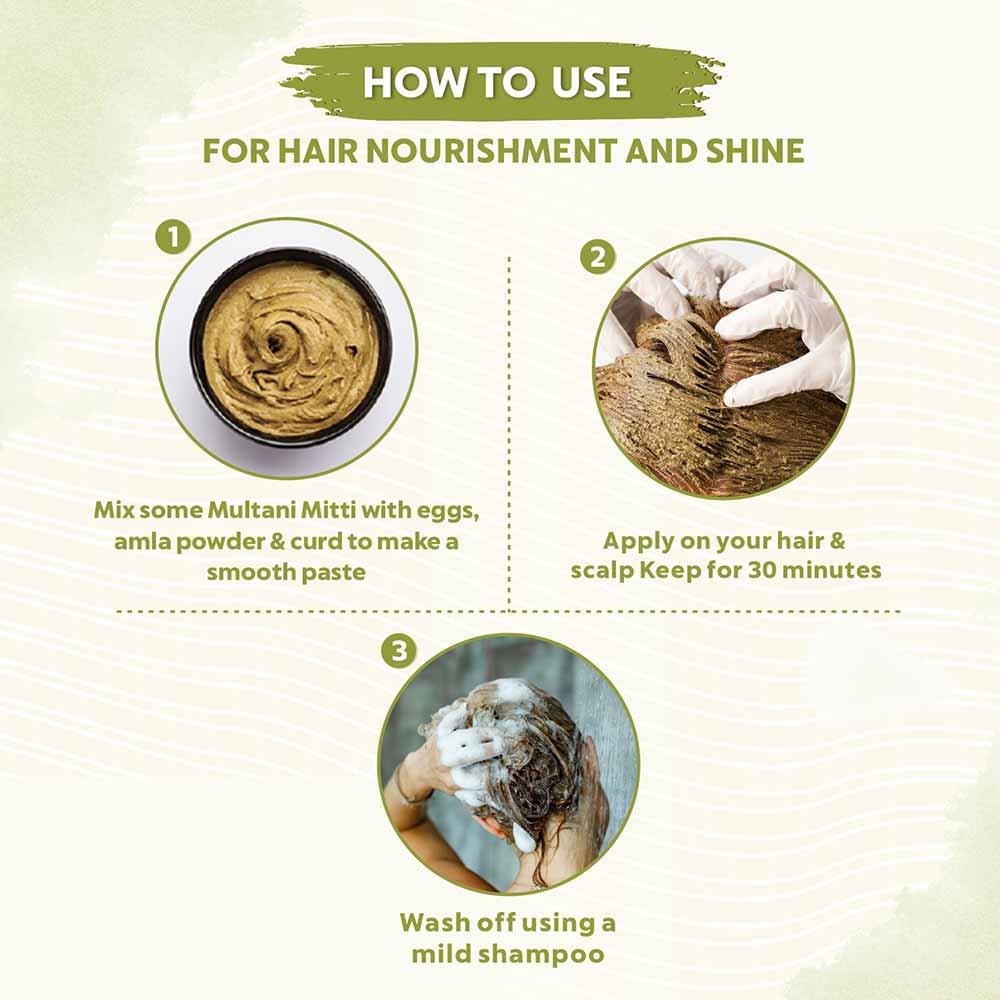 Bio Organic Multani Mitti Powder - Pack of 5 (200gm)