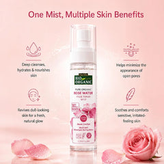 Pure Organic Rose Water Face Toner – Hydrating Facial Mist