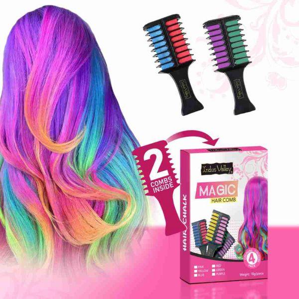 Feelhigh 12 pcs Temporary Washable Hair Color Chalks Comb Set for Unisex   JioMart