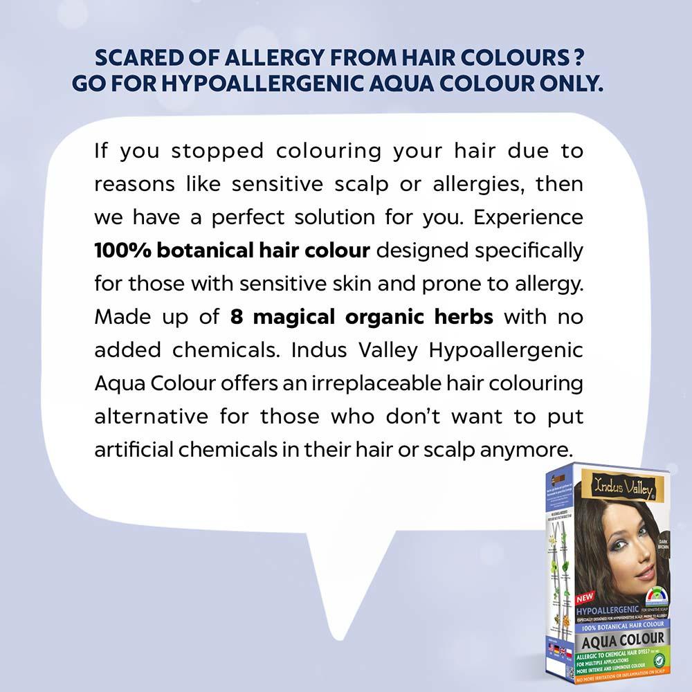 100% Dark Brown Botanical Aqua Colour For Sensitive and Allergy Prone Scalp