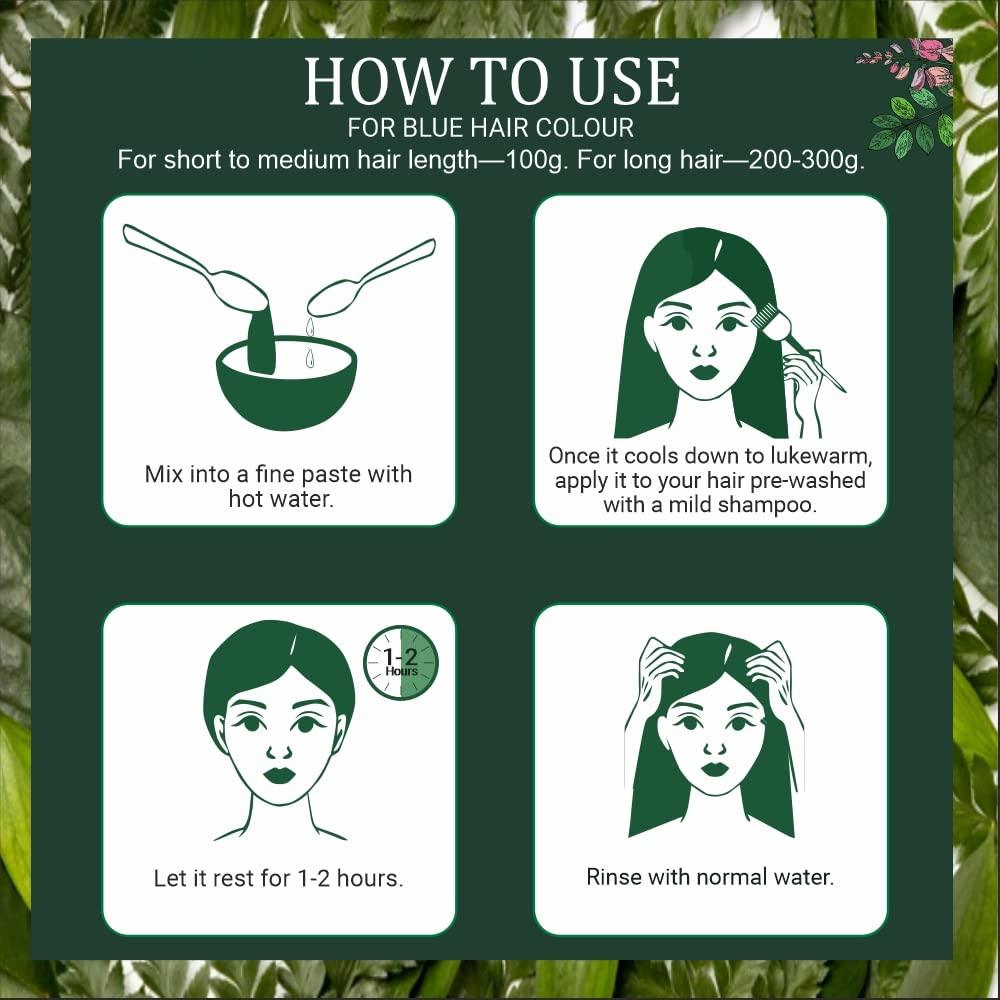Bio-Organic Indigo Powder for Hair Color - Pack of 2 (200g)