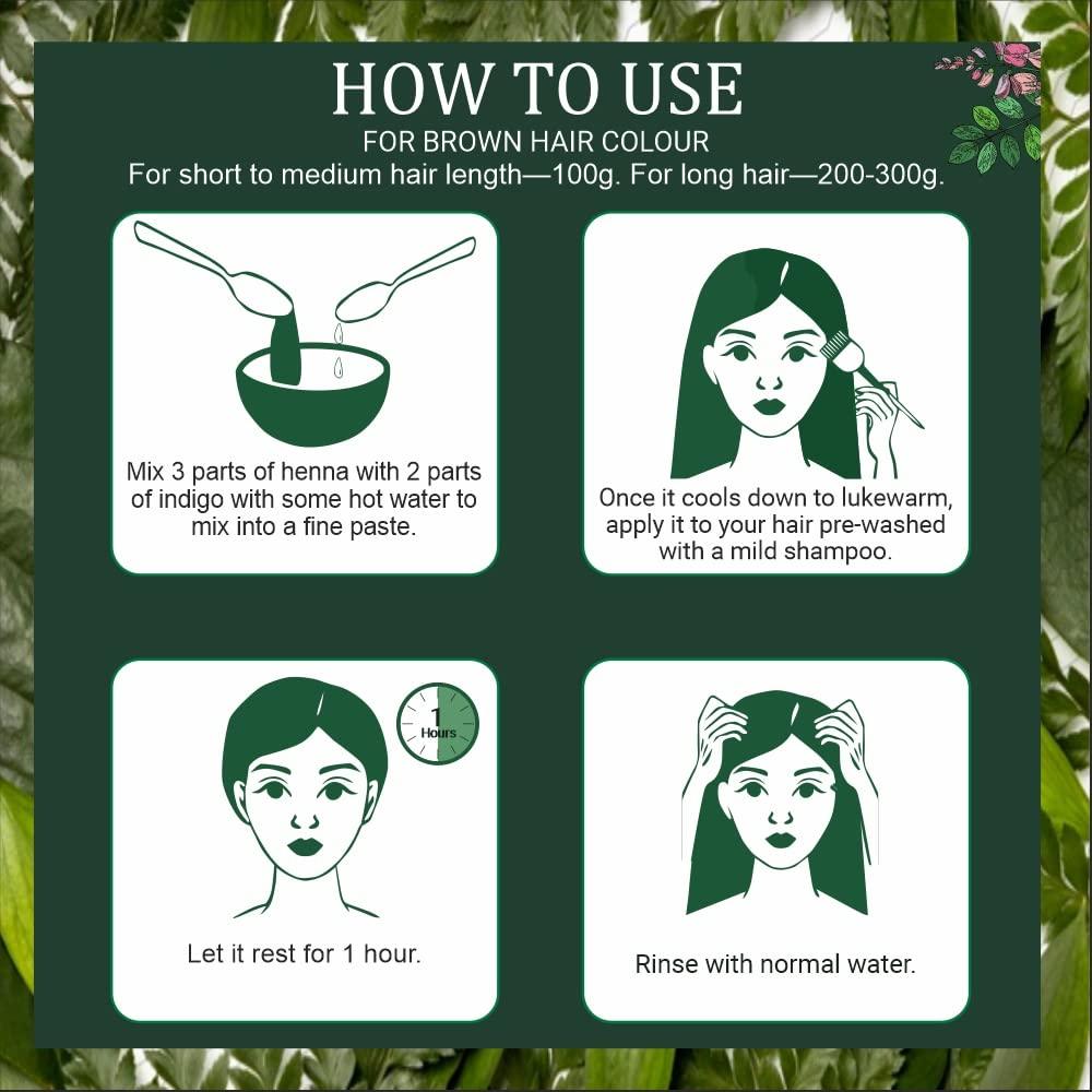 Bio-Organic Indigo Powder for Hair Color - Pack of 2 (200g)