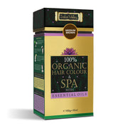 100% Organic Medium Brown Hair Colour & Spa with Essential Oils