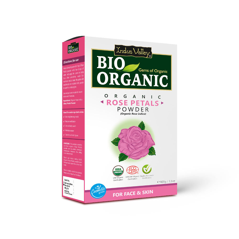 Bio-Organic Rose Petals Powder - 100gm.