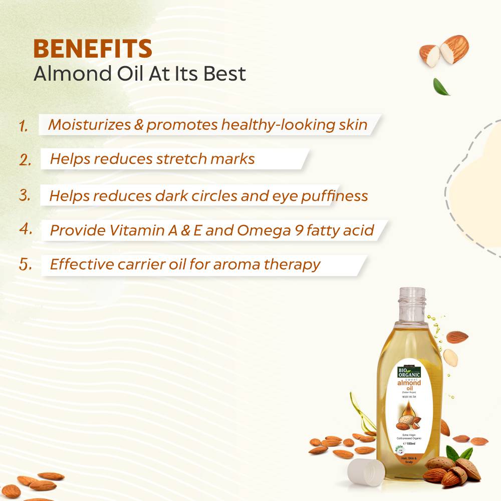 Bio-Organic Cold Pressed Almond Oil