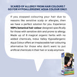 100% Botanical Hypo Allergic Aqua Colour for Hair - Indus Black (200g + 30ml)